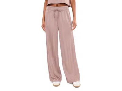 Puma League Wide Leg Pants In Pink