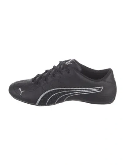 Pre-owned Puma Leather Athletic Sneakers In Black
