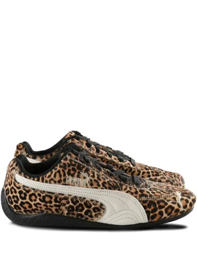PUMA LEOPARD-PRINT SNEAKERS