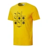Puma Letter Logo Printed Cotton Short Sleeve Yellow In Yellow