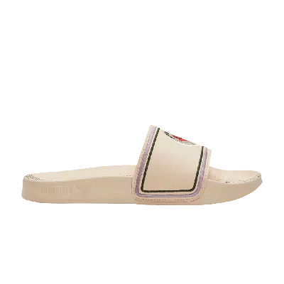 Pre-owned Puma Liberty Of London X Wmns Leadcat 2.0 Logo Slide 'floral' In Tan