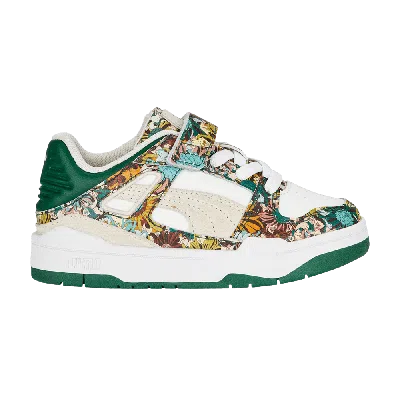 Pre-owned Puma Liberty Of London X Wmns Slipstream Little Kid 'floral' In Green