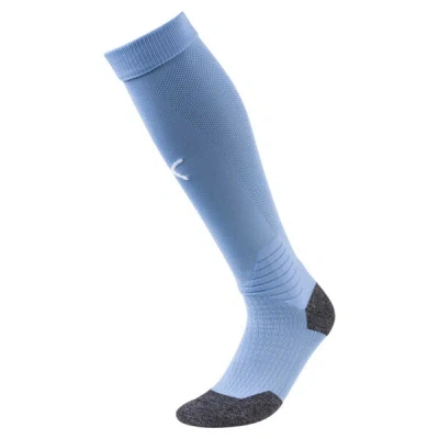 Puma Liga Soccer Socks [1 Pair] In Silver Lake Blue- White