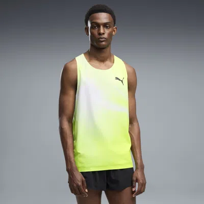 Puma Lightspeed Ultraweave Men's Lightweight Running Singlet In Green