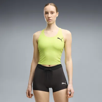 Puma Lightspeed Women's Printed Running Crop Top In Green