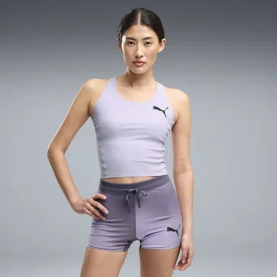 Puma Lightspeed Women's Printed Running Crop Top In Gray