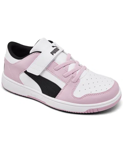 Puma Kids' Little Girls' Rebound Layup Low Casual Sneakers From Finish Line In White