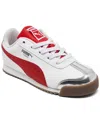 Puma Little Girls' Roma Casual Sneakers From Finish Line In White,red