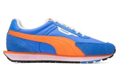 Pre-owned Puma Lo Rider Vintage (women's) Sneakers In Mazing In Blue/bluemazing/dragon Fire