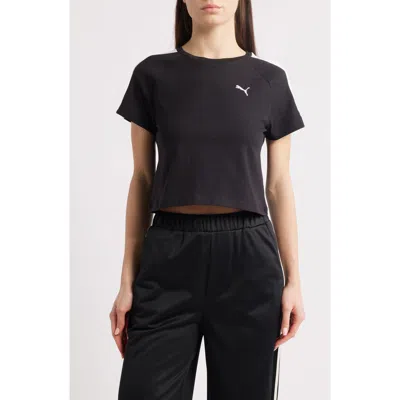 Puma Logo Baby T-shirt In  Black
