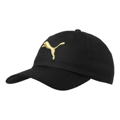 Puma Logo Baseball Cap 'black Gold'