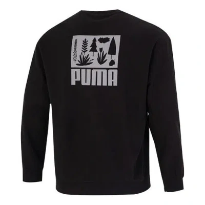 Puma Logo Crew Neck Sweatshirt 'black'