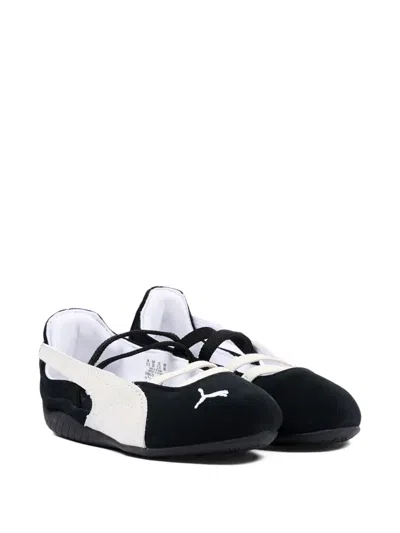 Puma Kids' Logo Detail Ballet Flats In Black