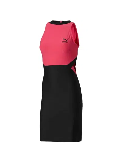 Puma Logo-detail Sleeveless Dress In Black