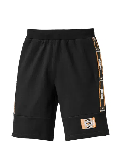 Puma Logo-detail Track Shorts In Black