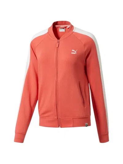 Puma Logo-detail Zip-up Sweatshirt In Orange