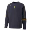 Puma Logo Ferrari Race Statement Sweatshirt 'navy' In Blue