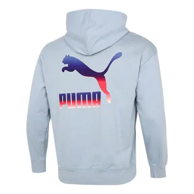Puma Logo Hoodie 'light Blue'