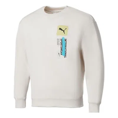 Puma Logo International Sportswear Sweatshirt 'white' In Neutral