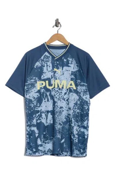 Puma Logo Jersey In Blue