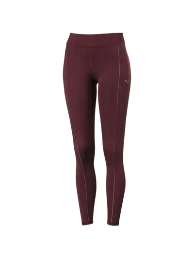 Puma Logo Leggings In Burgundy
