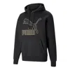 Puma Logo Luxe Graphic Hoodie 'black'