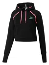 Puma Logo-print Hoodie In Black