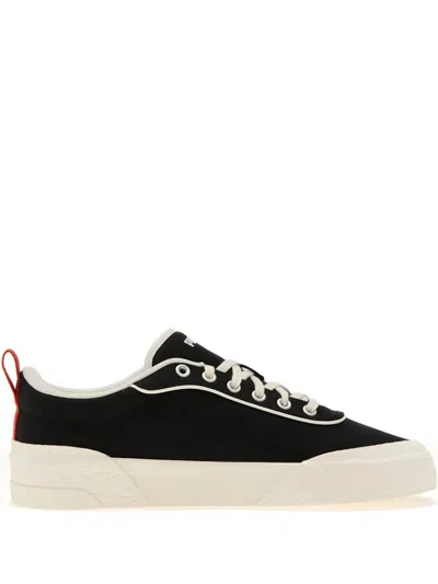 Puma Logo-print Lace-up Sneakers In Black