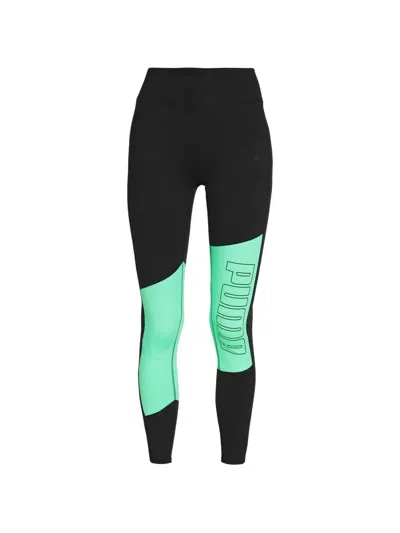 Puma Logo-print Leggings In Black