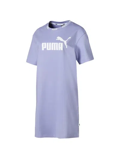 Puma Logo-print Mini Dress In Purple