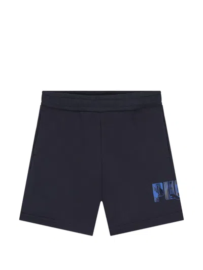 Puma Babies' Logo-print Shorts In Blue