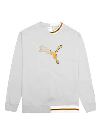 Puma Logo-print Sweater In Gray