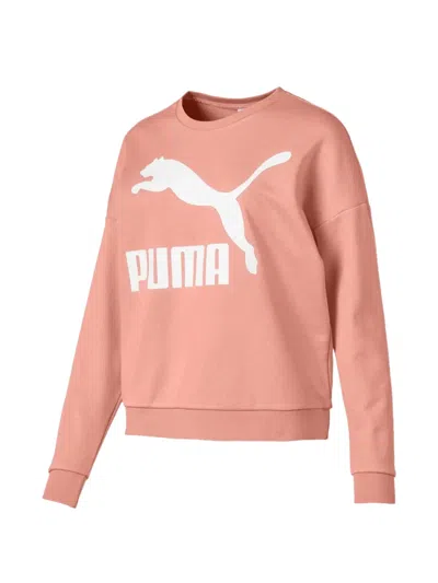 Puma Logo-print Sweatshirt In Brown
