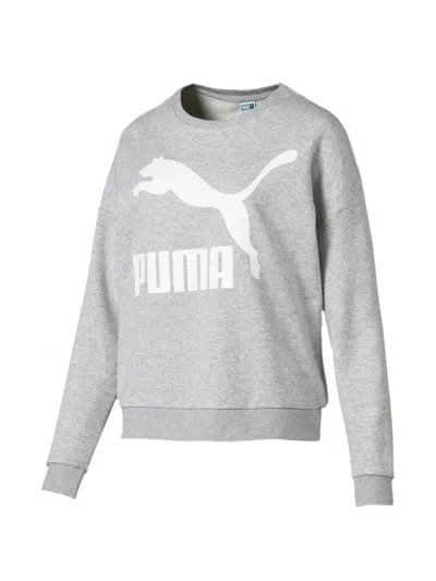 Puma Logo-print Sweatshirt In Gray
