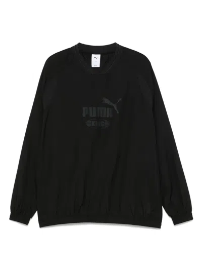 Puma Logo-print T-shirt In Black