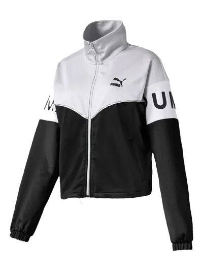 Puma Logo-print Track Jacket In Black