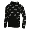 Puma Logo Printed Casual Sports Hooded Sweater Men's Black