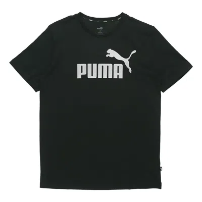Puma Logo Printed Short Sleeve Tee Black