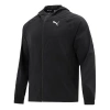 Puma Logo Printing Hooded Solid Color Jacket Black