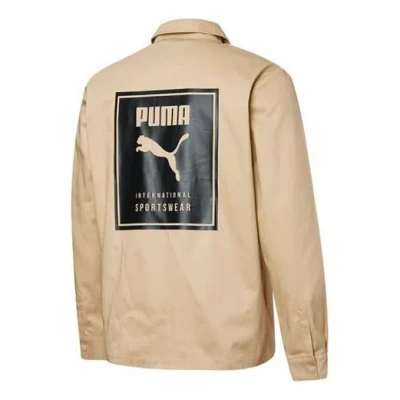 Puma Logo Printing Retro Cargo Jacket In Nude