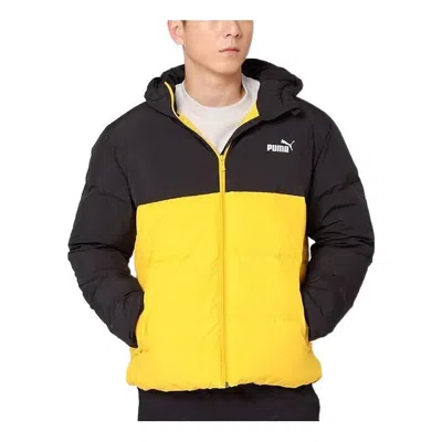 Puma Logo Puffer Down Jacket 'yellow'