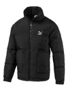 Puma Logo Quilted Puffer Jacket In Black