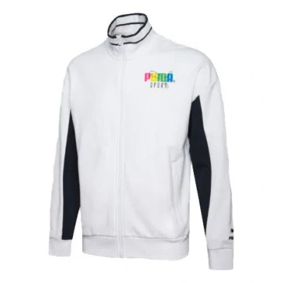 Puma Logo Sleeve Track Jacket 'white Black'