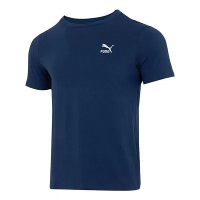 Puma Logo Sports T-shirt 'navy'