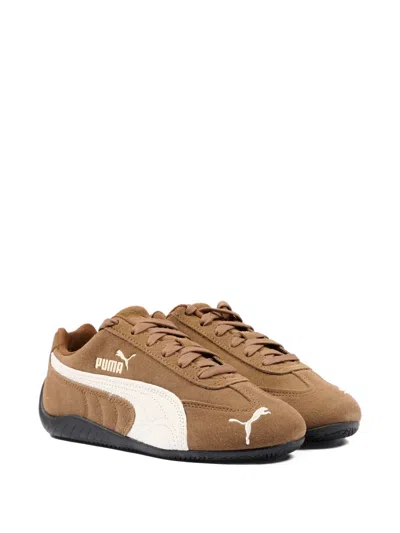 Puma Kids' Logo Stripe Sneakers In Brown