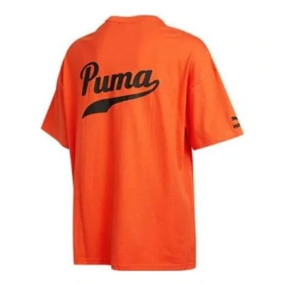 Puma Logo T-shirt 'orange'