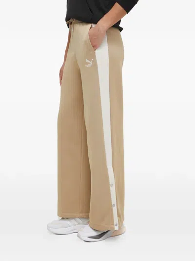Puma Logo Track Pants In Nude