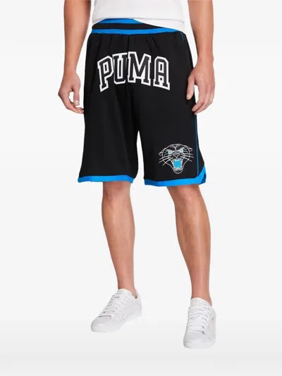 Puma Logo Track Shorts In Blue