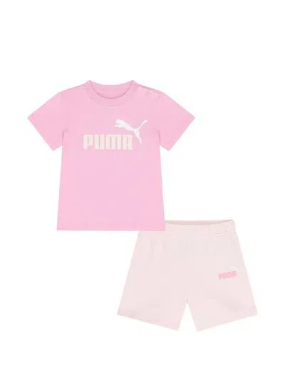 Puma Babies' Logo-detail Shorts Set Of Two In Pink