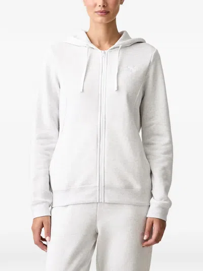 Puma Logo-embroidered Tracksuit In Gray